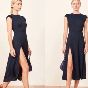 Gavin Navy Blue Reformation Dress